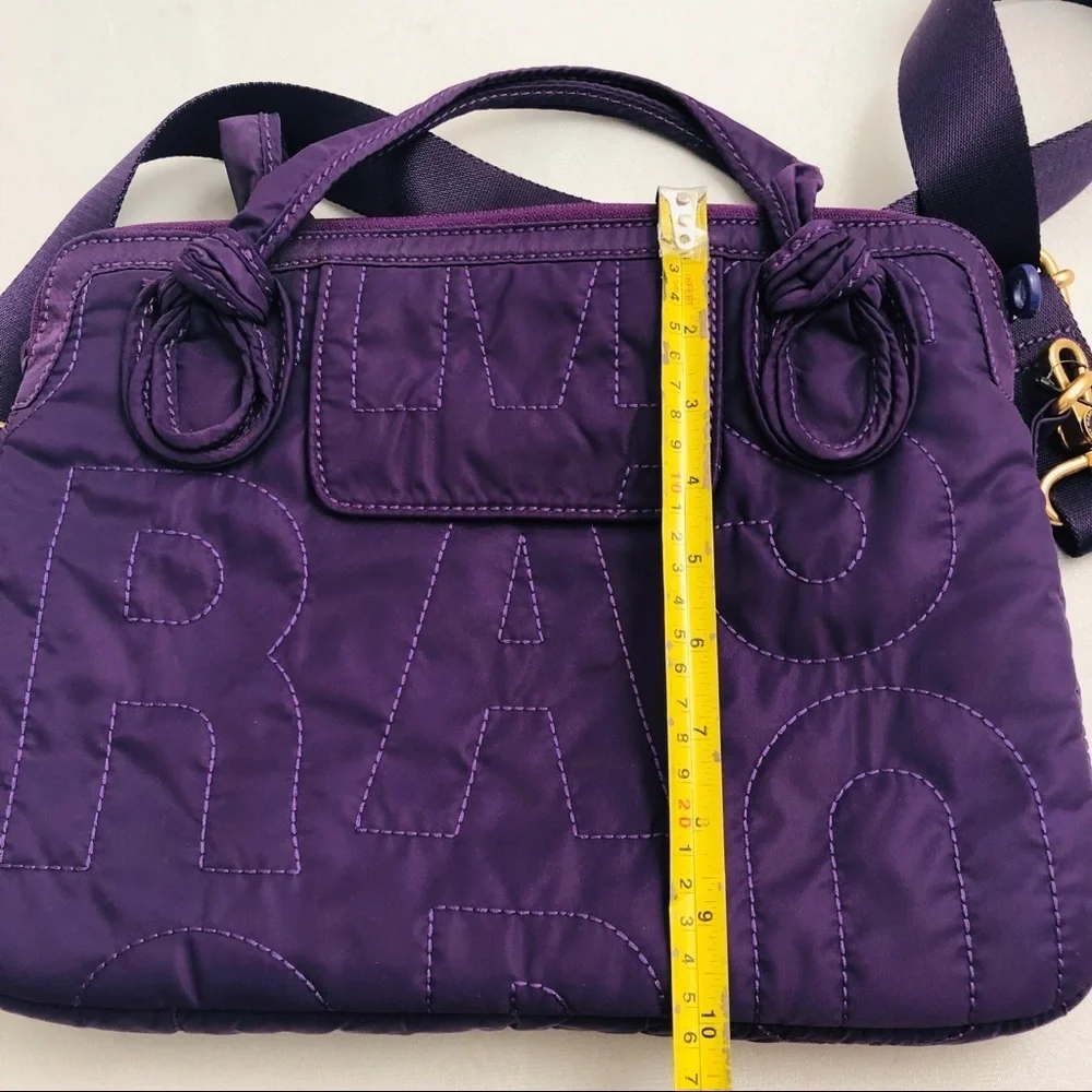 Marc by Marc Jacobs purple laptop tablet bag with adjustable removable strap